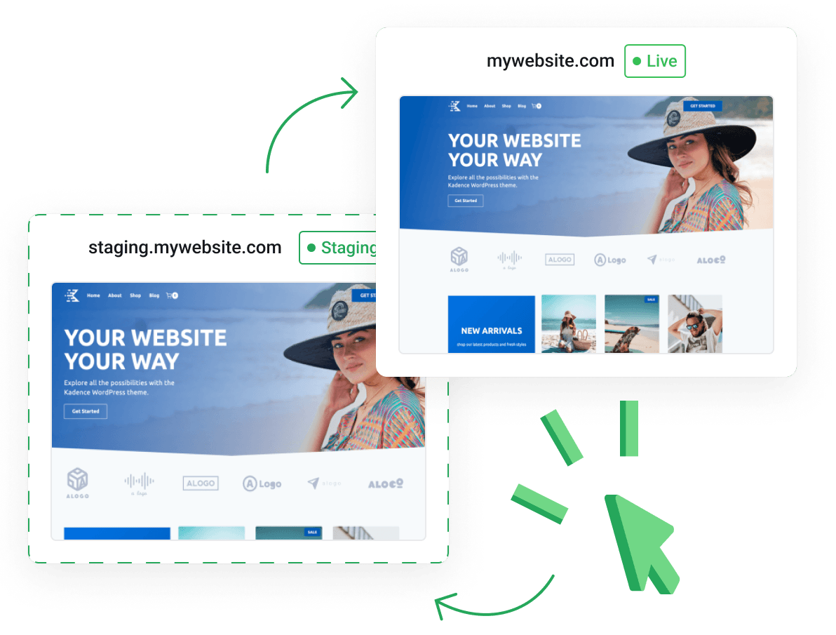 Fast & Secure WordPress Hosting for Seamless Website Performance - One-click WordPress staging environment